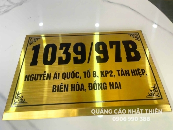 Bảng số nhà inox